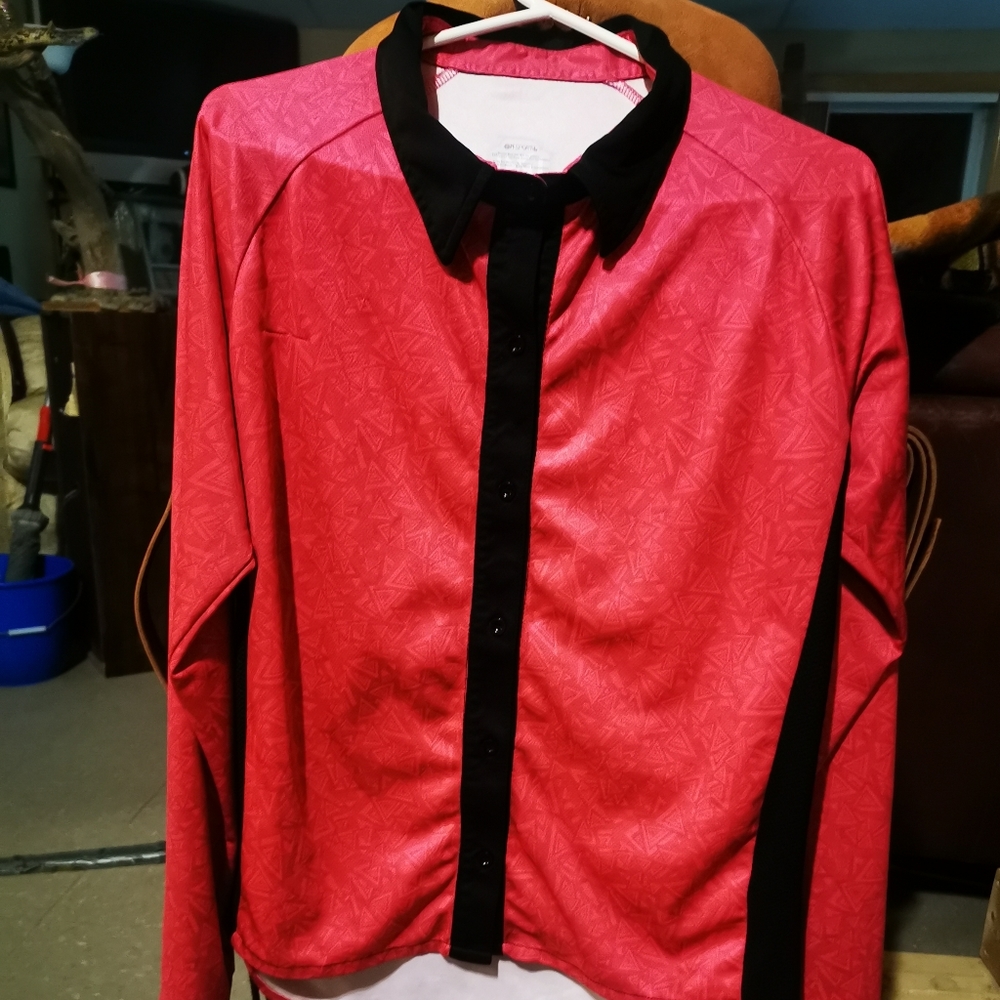 Pink/black Msport6 button up shirt